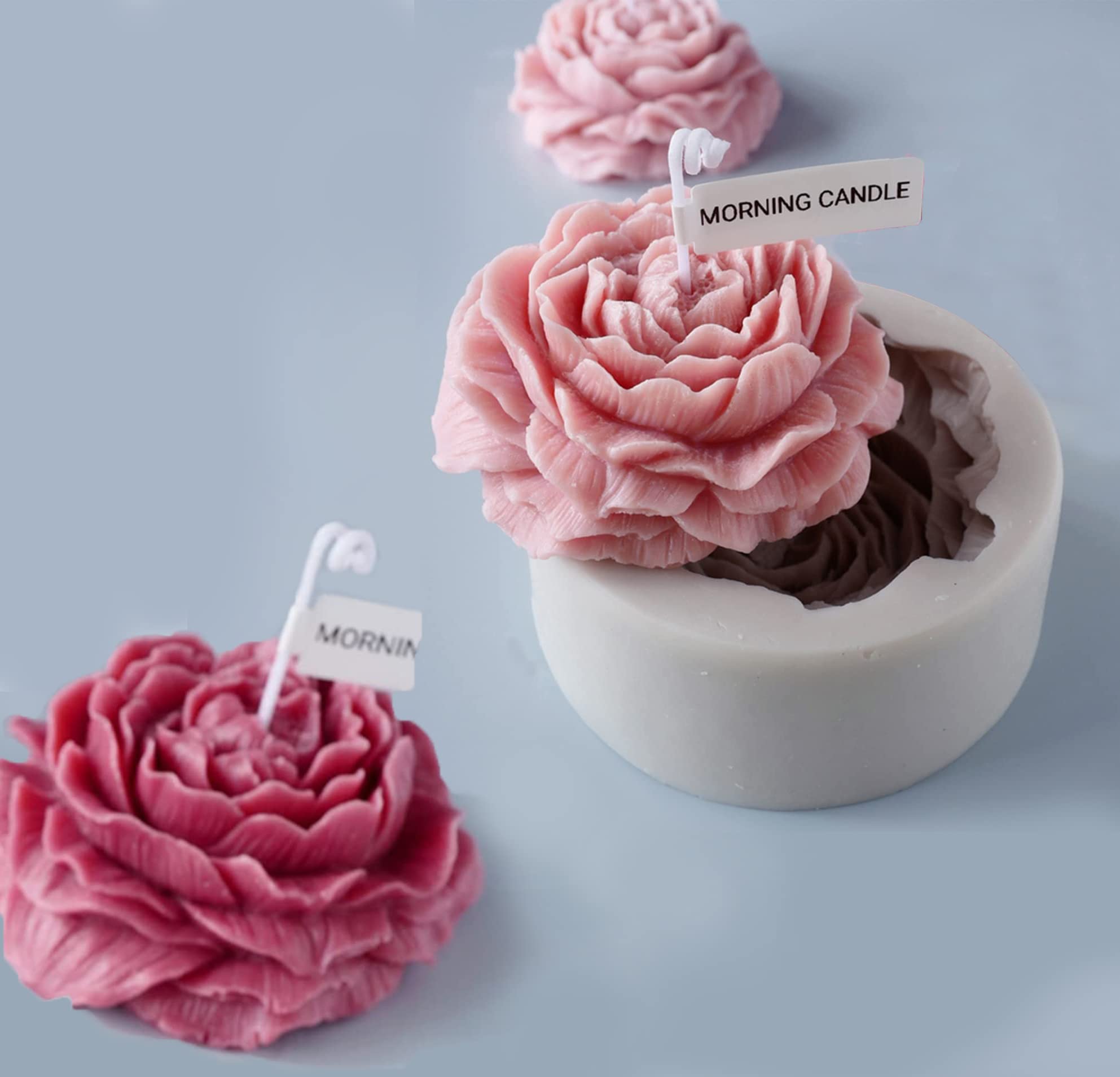 Besafe 3D fiore rosa sapone candela stampo per la decorazione della torta fatto
