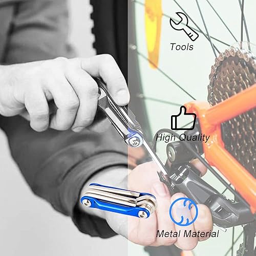 Miniatura 4 de Juego de llaves Allen plegables multifunción plegables hexagonales, juego de llaves hexagonales plegables portátiles para reparar bicicletas de