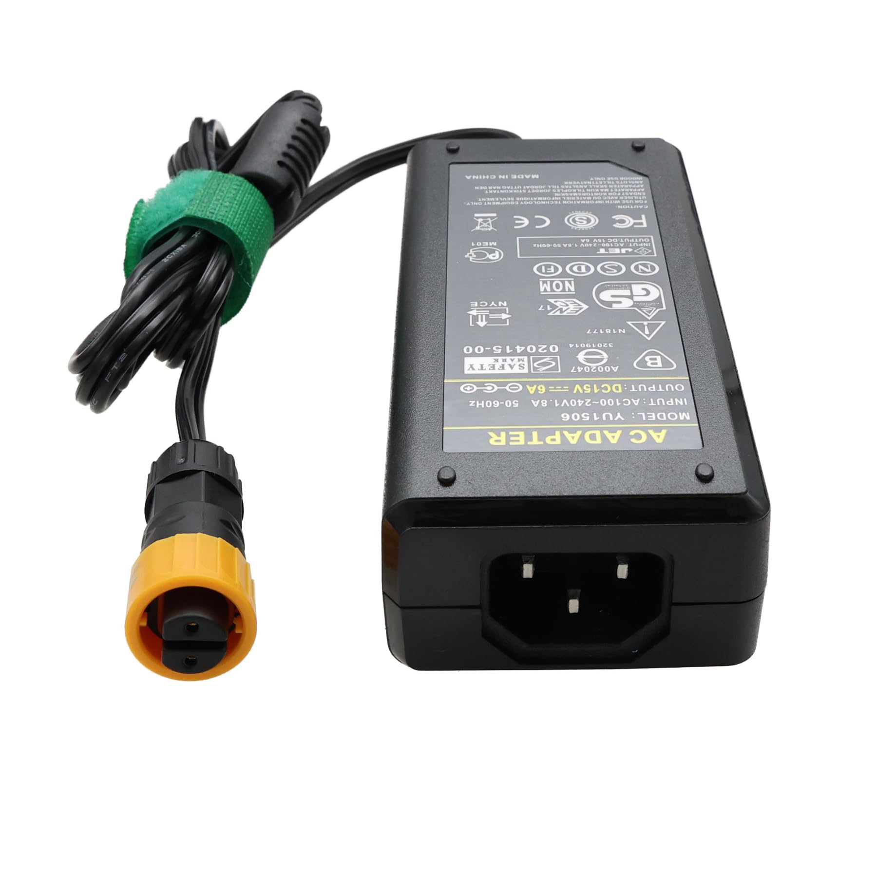 HangTon AC Power Adapter for Aputure Amaran P60x, P60c LED Light, 2-pin Female, 15V 6A DC in