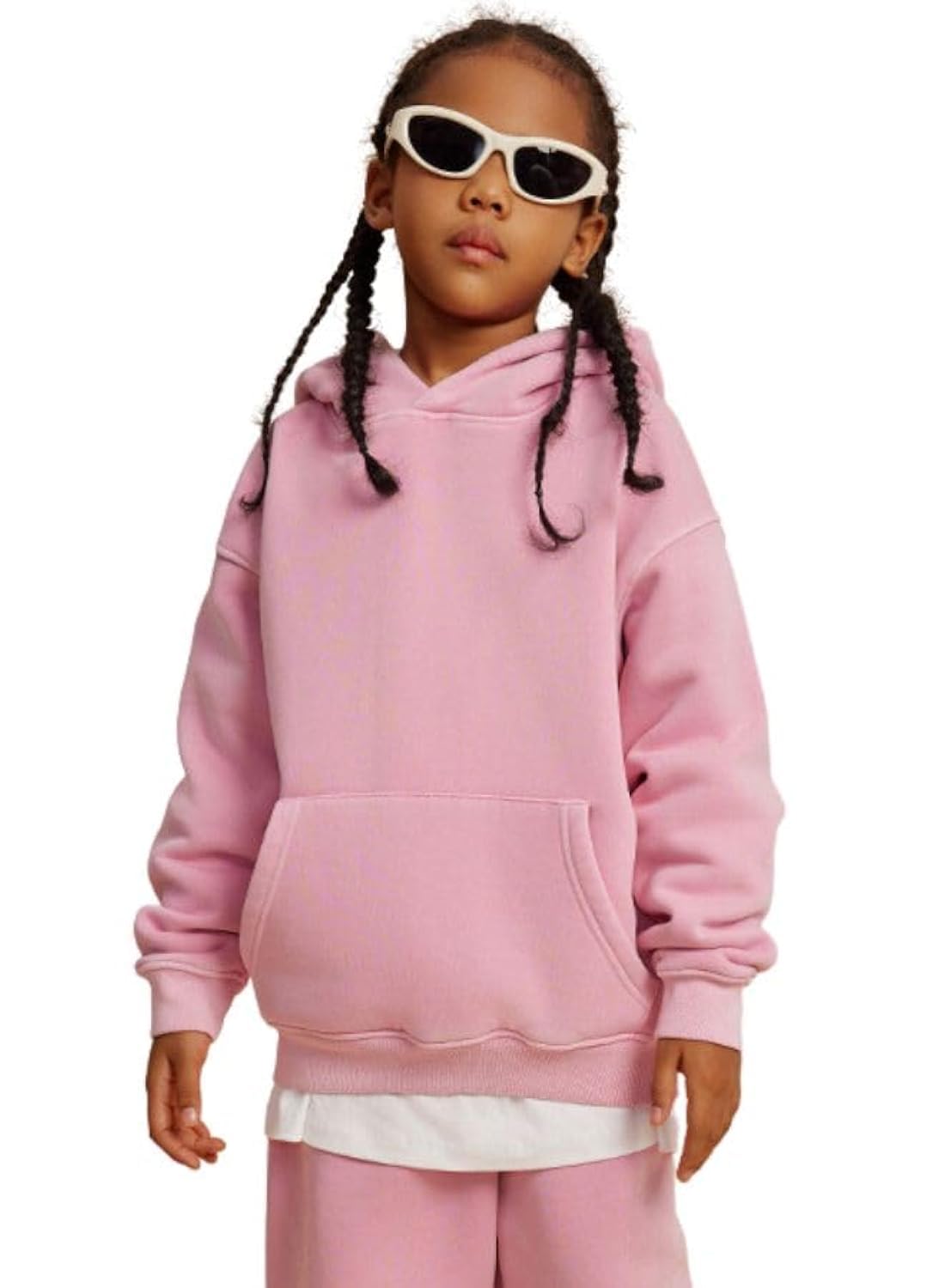 Unisex Kids Long Sleeve Side Striped Sweatshirt Hoodies Pullover T-shirt for Boys and Girls (3-4 years, Blue)