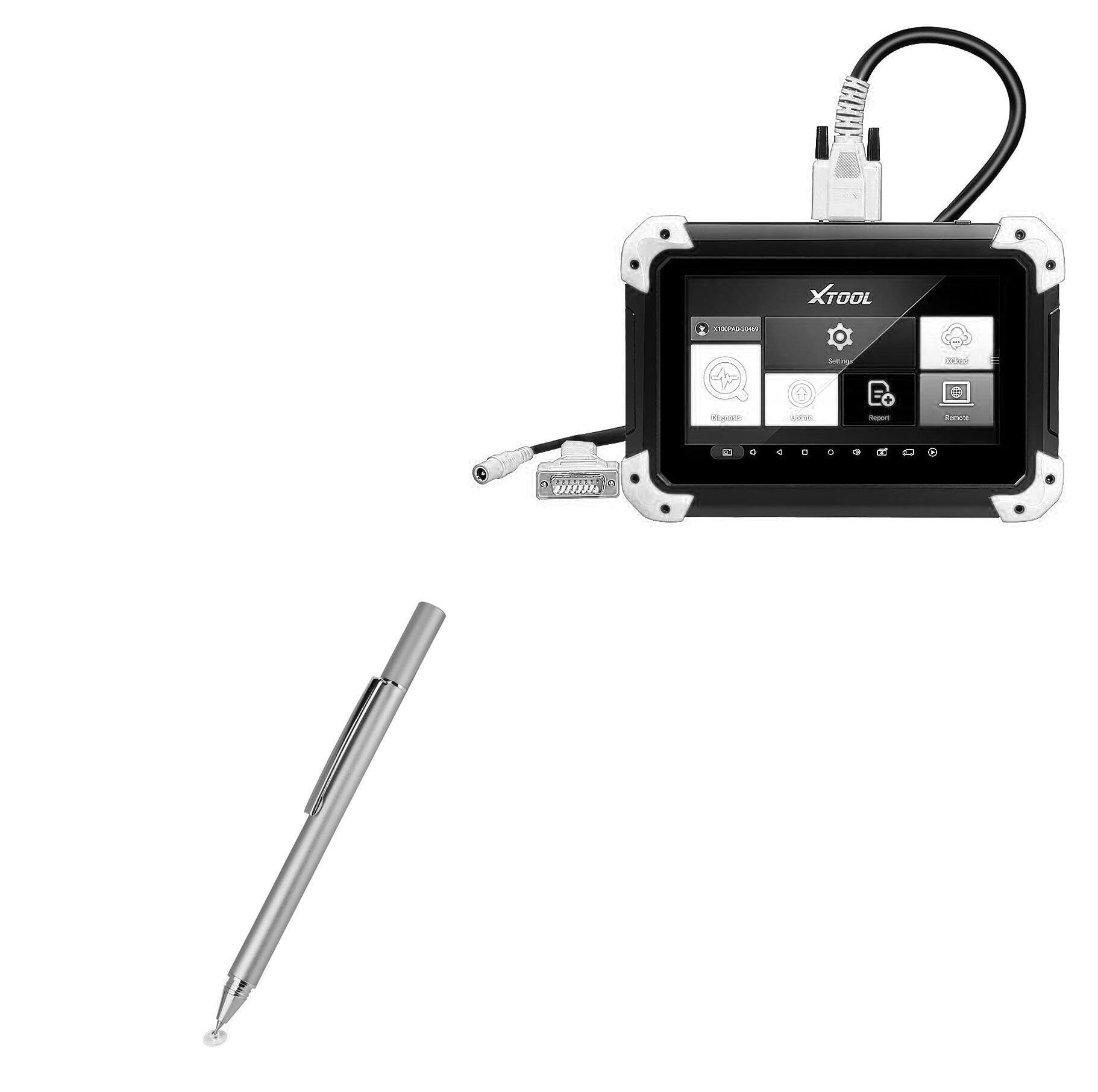 BoxWave Stylus Pen Compatible with XTool X100PAD Plus (7 in) - FineTouch Capacitive Stylus, Super Precise Stylus Pen - Metallic Silver