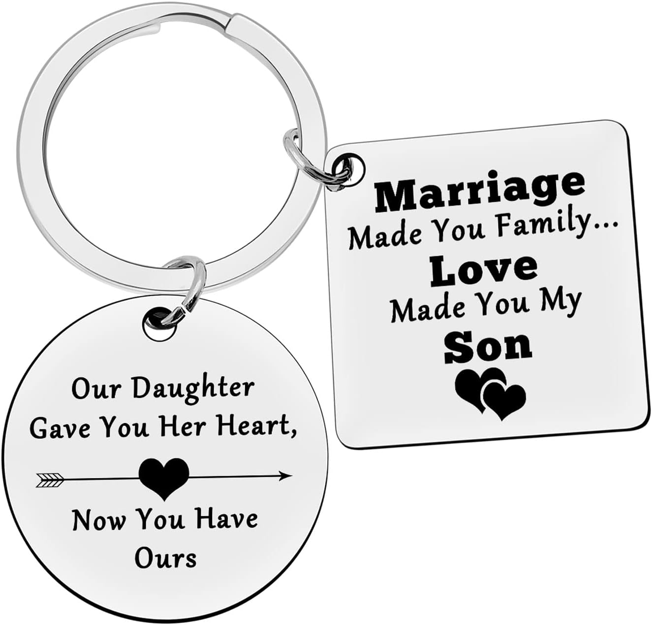 LQRI Welcome To Our Family Keychain - Son-in-Law Gift With Heartfelt Message