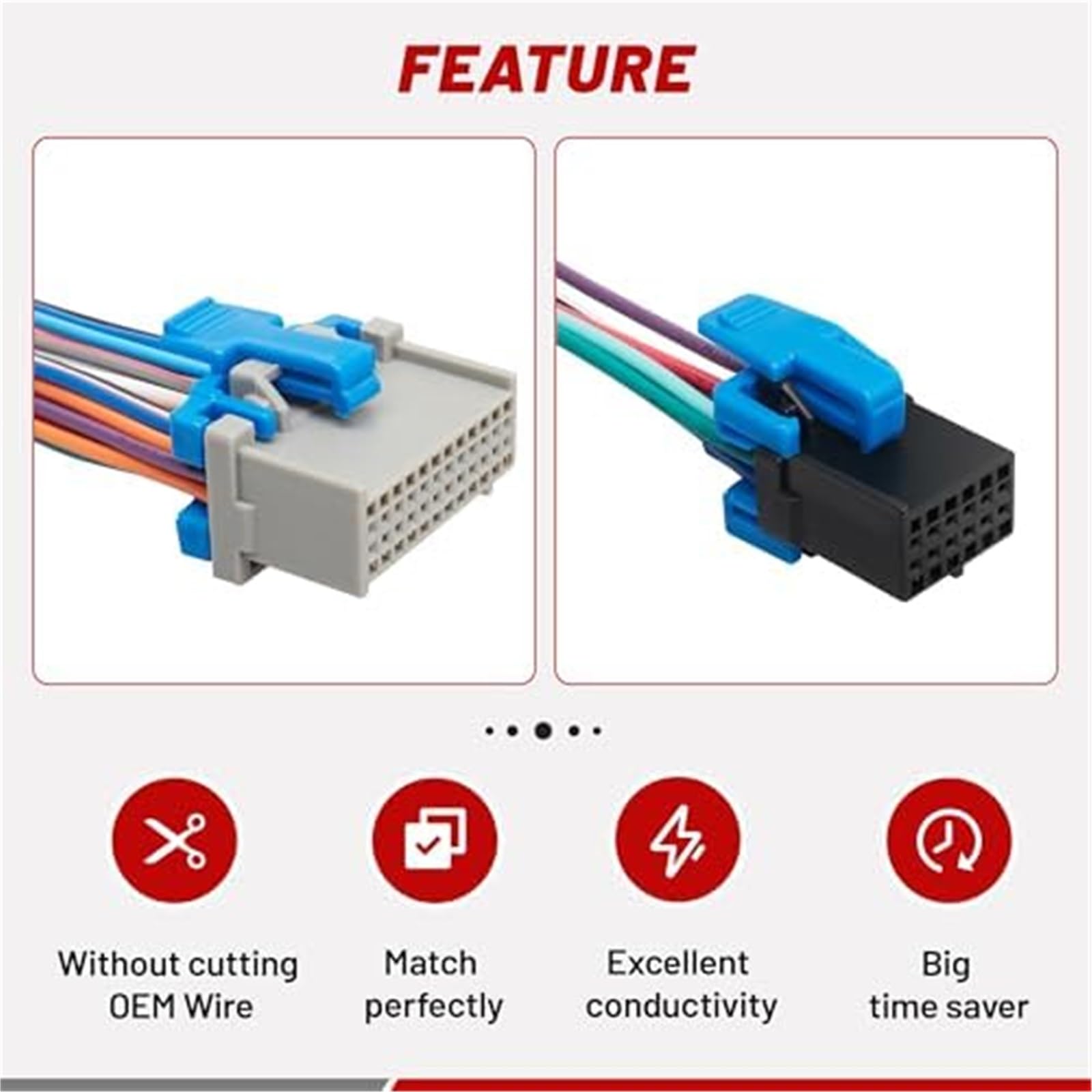 Cable adaptador para estéreo de automóvil, Pexorin Conector hembra de arnés de cables de radio OE for automóvil 2002-2007 GM, for GMC Sierra, for Chevy, Silverado, for Buick, for Cadillac, Pontiac, re