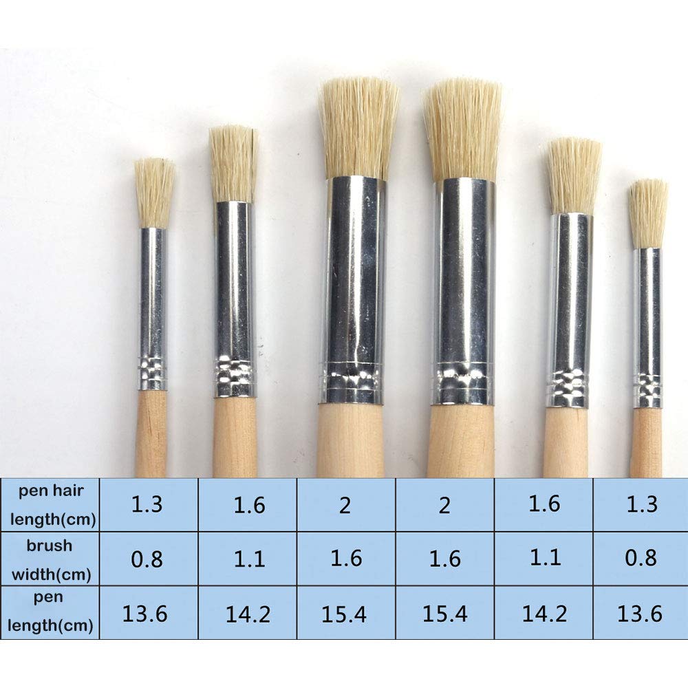 The Lord of the Tools Set di 6 pennelli a setole naturali in legno per