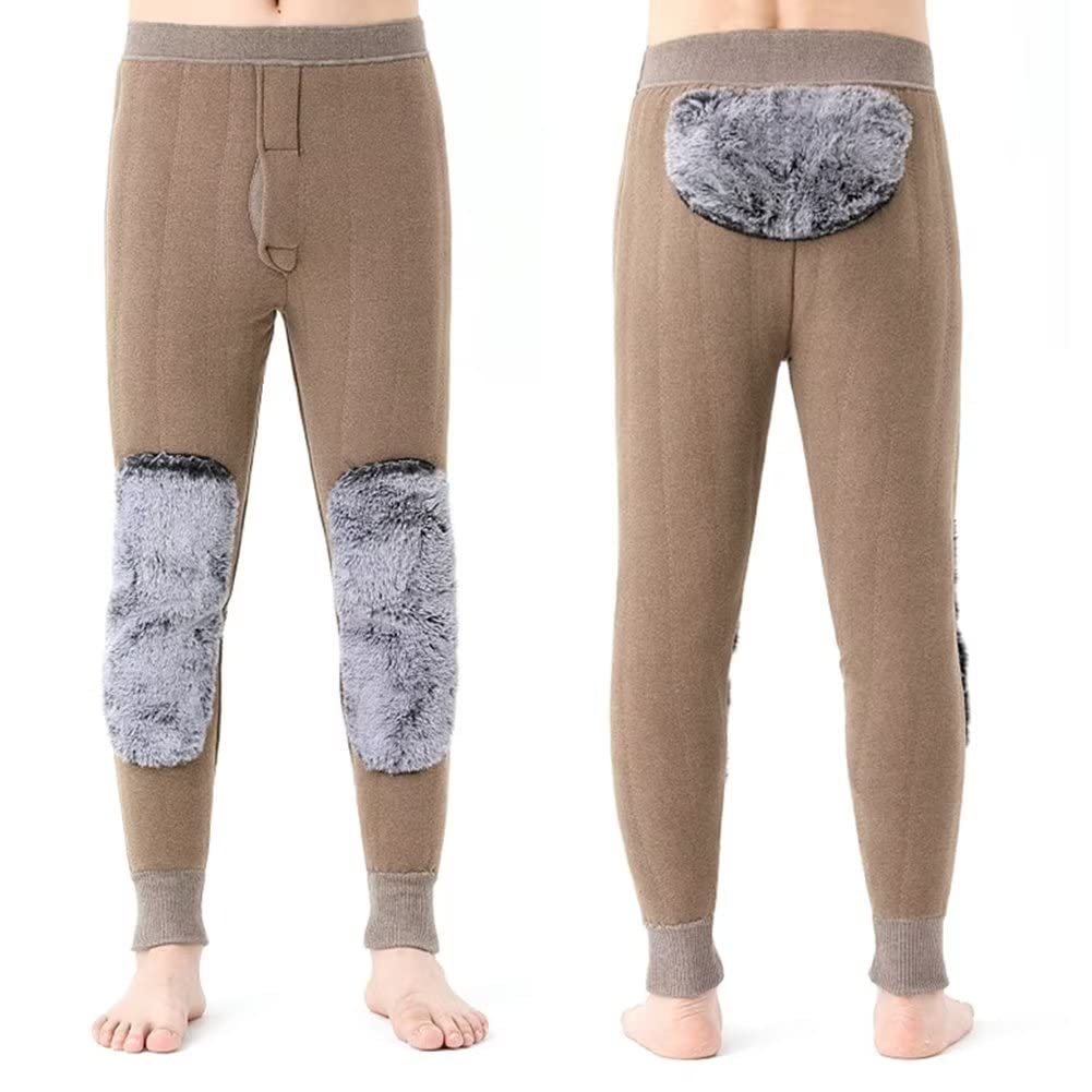 Pantalones de Capa Base térmica para Hombre Mallas cálidas Ropa Interior,100% Cachemira Leggings Pantalones Termica