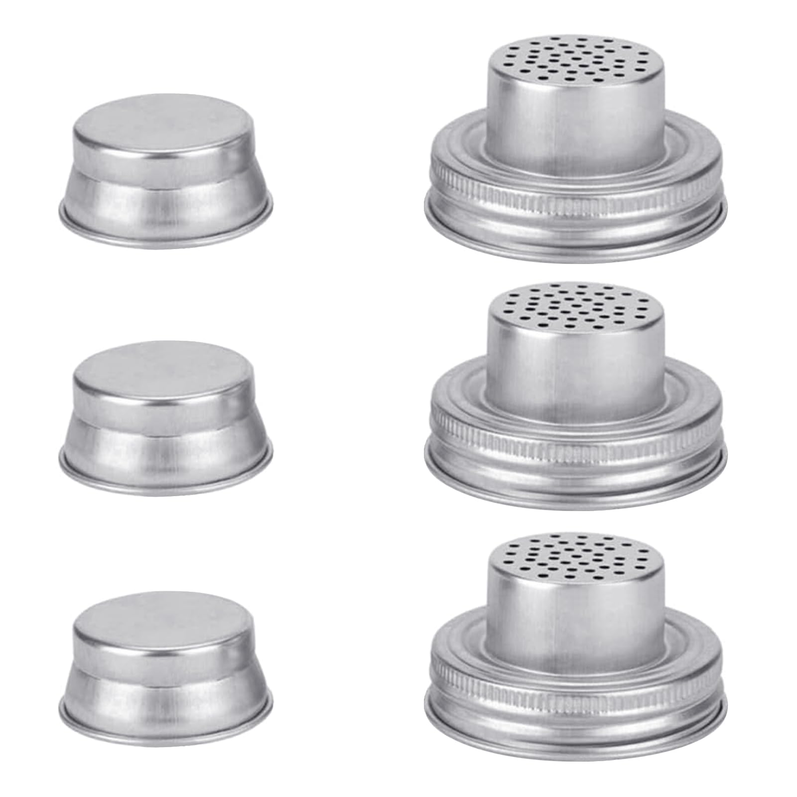 Xjdzineq Durability 304 Steel Cocktails Shaker Lid Nonslip Grip Dishwasher Safe Jar Caps Replacement Accessories for Kitchen Use Jar Shaker Lid