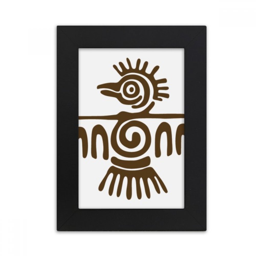 Cadre photo Mexique totems pygargue à tête blanche format 5x7 pouces de bureau