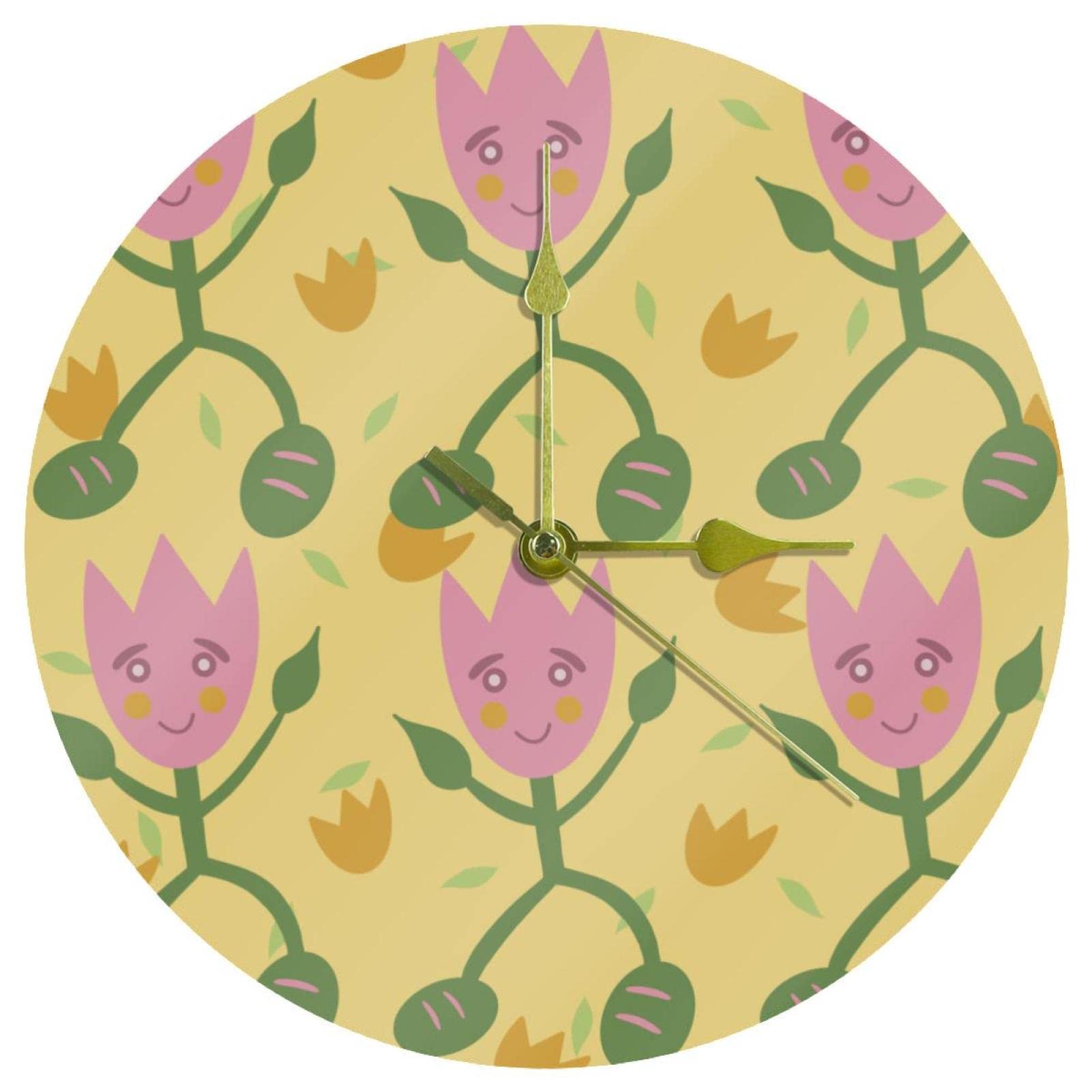 Horloge murale silencieuse acrylique fleur 24 cm fini les bruits