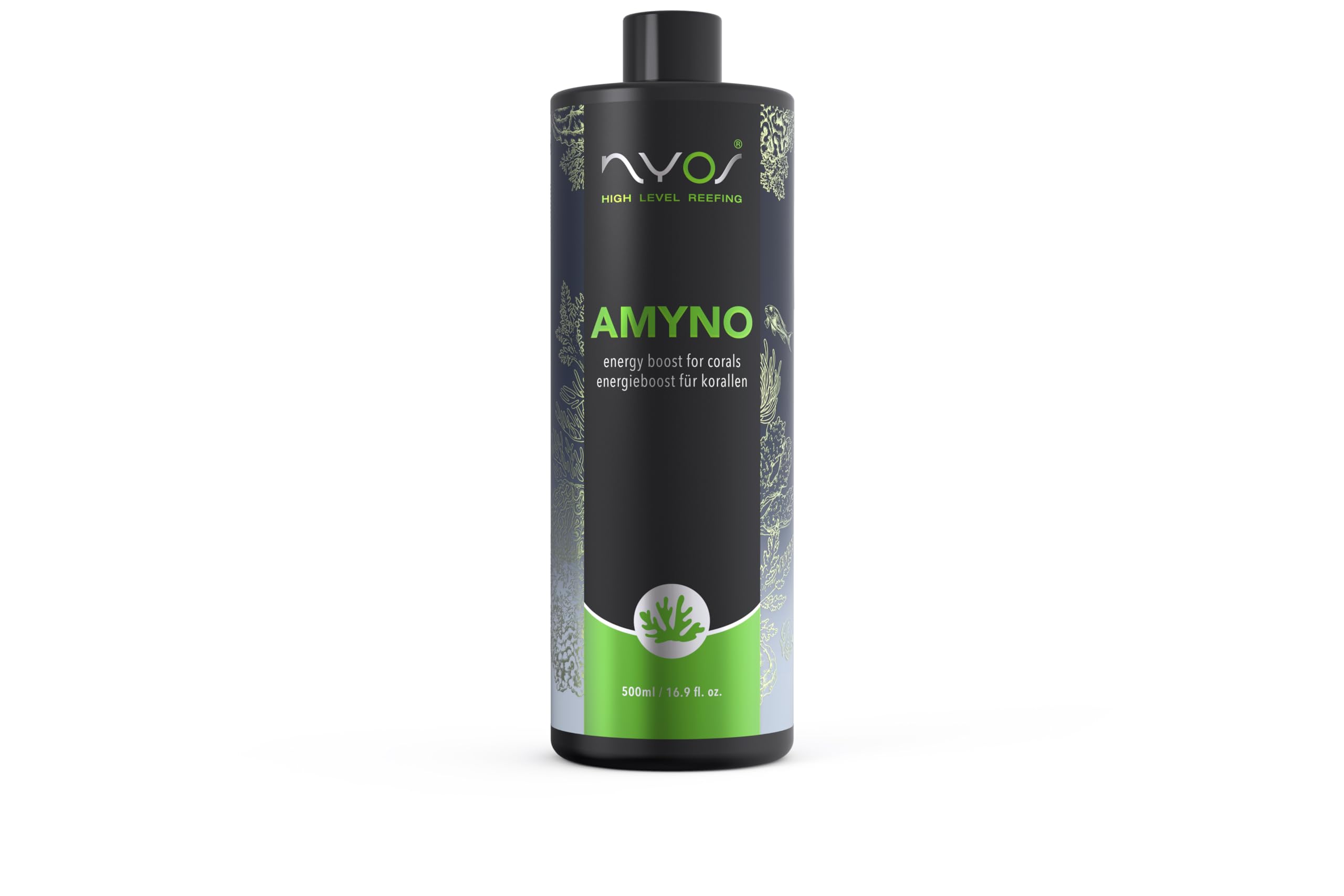 Nyos AMYNO - Organische Versorgung für Korallen - Aminosäuren für Meerwasseraquarien, Wachstum & Farbe, für alle Korallenarten geeignet, 500 ml