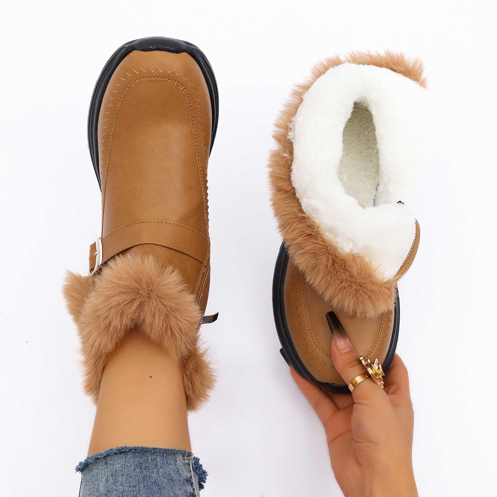 Apres Ski Femme Bottes De Neige Chaussure Botte Hiver Boots Chaussures Randonnée Grand Froid Bottine Fourrée Chaude Chaudes Bottines Imperméable Fourrées Botas Fourrees Snow Glacia Barefoot Pour