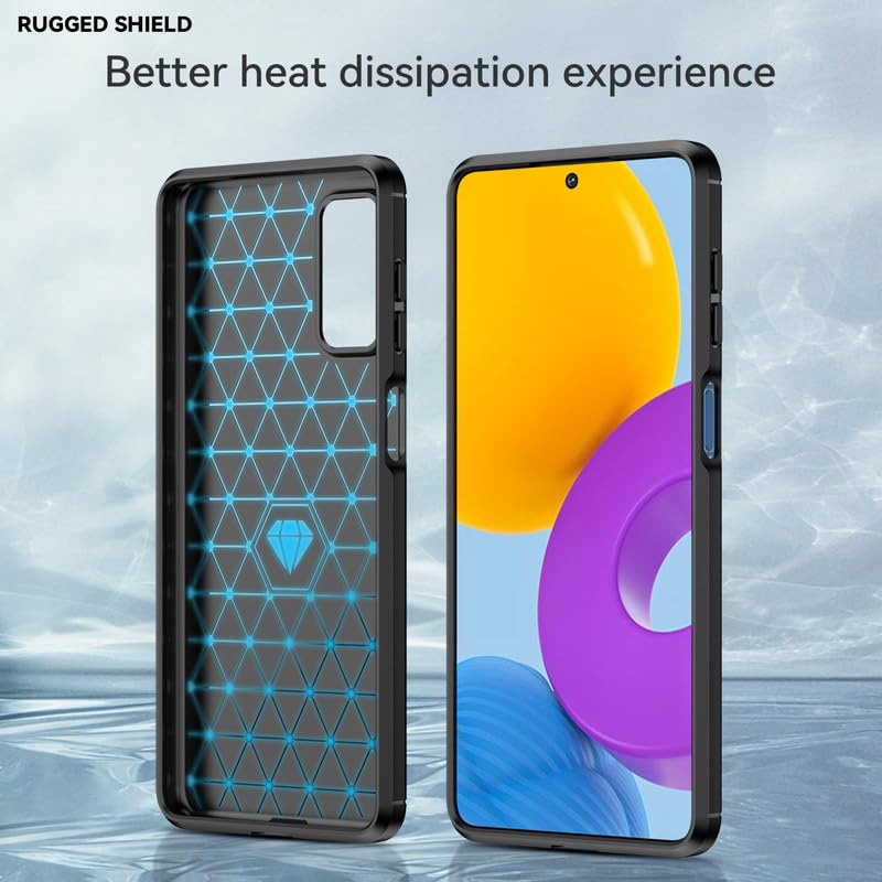 Image of Hybrid Carbon Fiber Back Case for Samsung Galaxy M52 (Black)