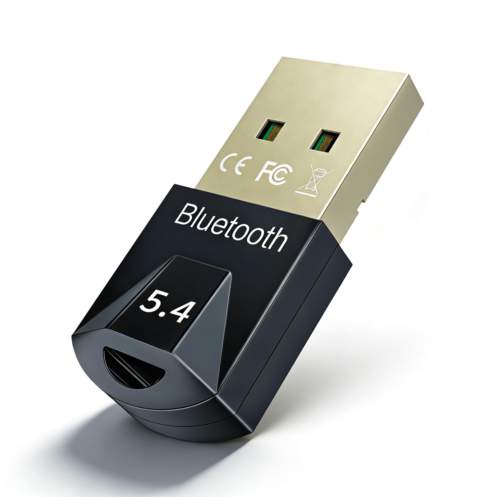 USB Bluetooth 5.4 Adapter, 1Pack Bluetooth Dongle Adapter for PC, Wireless Blootooth Receiver Stick for Desktop, Laptop, Headphone, Keyboard, Mouse, Controller, Support Windows 8.1/10/11,Plug and Play