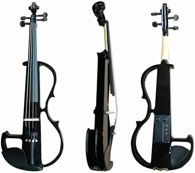 Electric Violin 4/4, 3/4, 1/2 - Sparkle - Professional - With Box (Black 1/2)