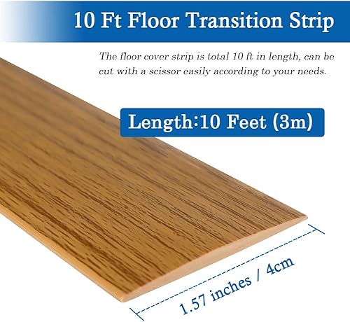 Miniatura 108 de Tira de transición de suelo, tiras autoadhesivas para suelos laminados, tira divisora plana de vinilo de 2 pulgadas de ancho, diseño elegante de Gris