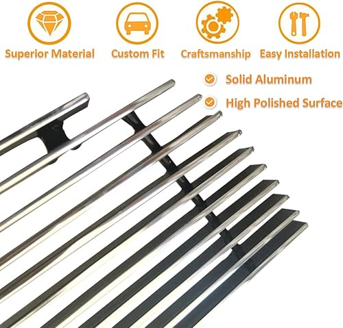 Miniatura 3 de Rejilla delantera compatible con Chevy Camaro LT/LS V6 Phantom 2010-2013, pero no para 1LT V6, no para SS/1SS/2SS/ZL1 V8 pulido Billet Grill