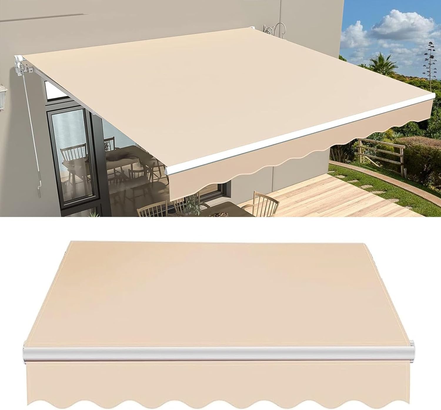 Evite filtraciones con este toldo para patio y parasol de repuesto 5m
