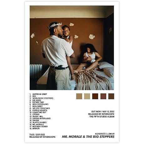 Kendrick Lamar: Mr. Morale & The Big Steppers Album Cover Canvas Art