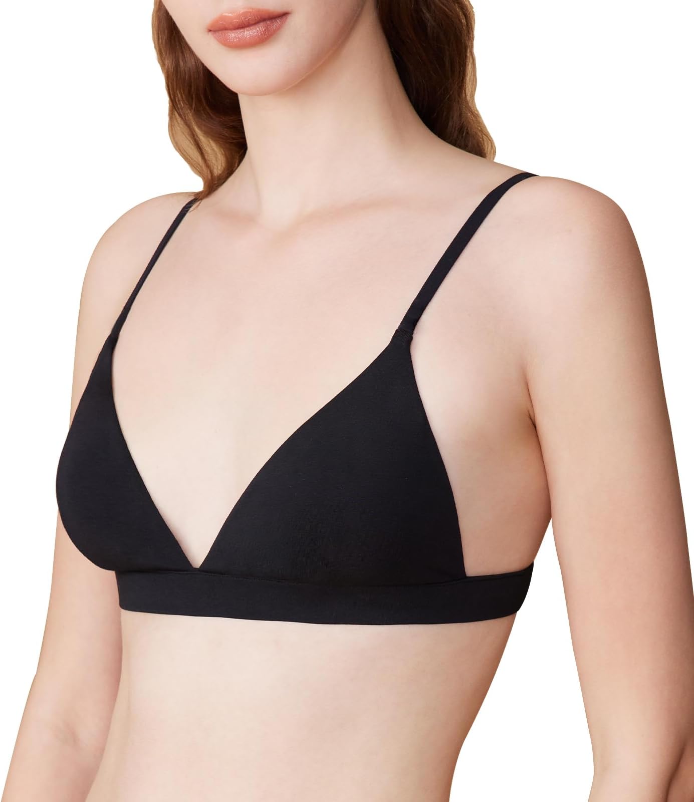 Pima Cotton Modal Bralette – Wireless Triangle Bras AAA/AA/A/B Cups Comfort Fit for Women