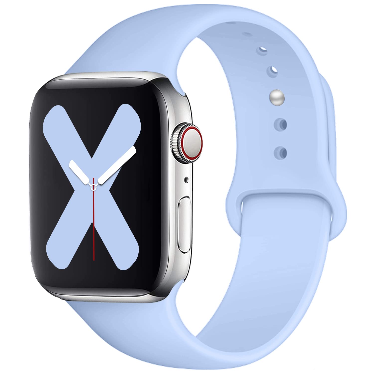 Saucyi Compatible with Apple Watch Band 41mm 40mm 38mm 49mm 45mm 44mm 42mm,Soft Silicone Sport Band Replacement Strap with Classic Clasp for iWatch Series 8 7 6 5 4 3 2 1 SE