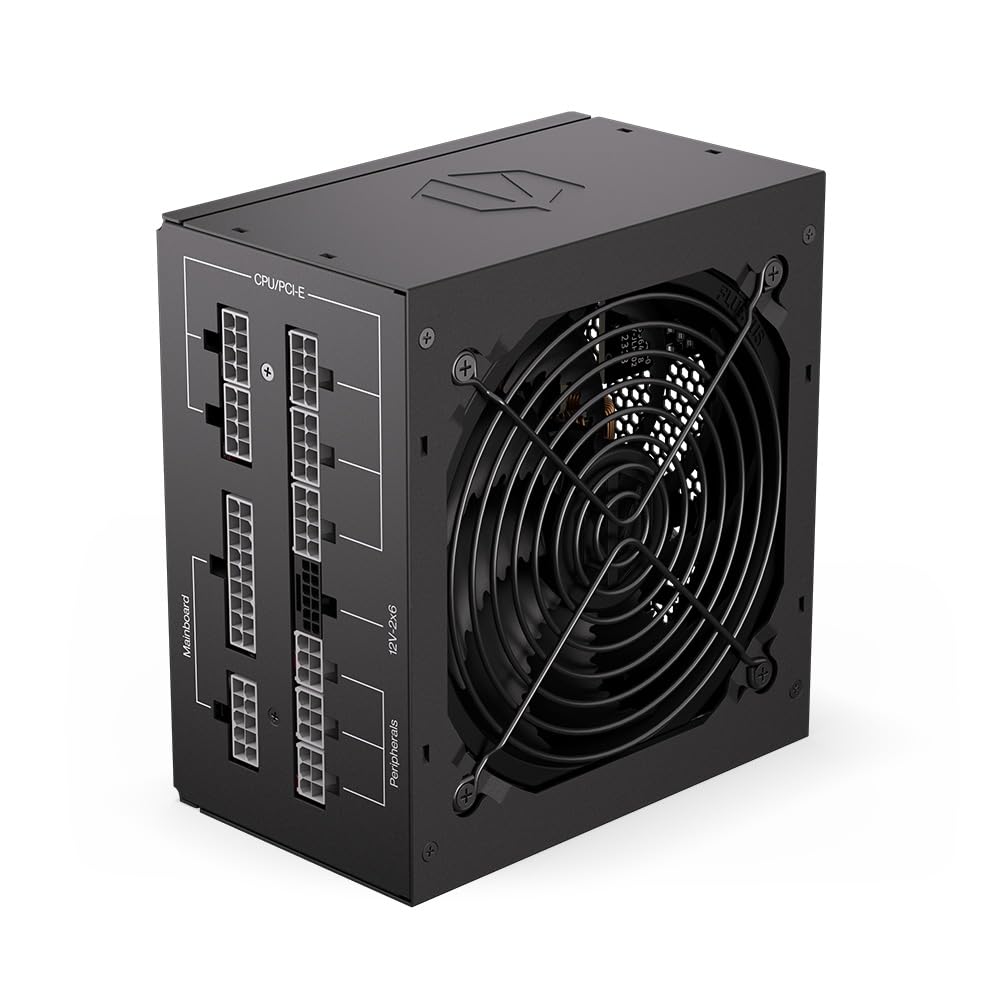 ENDORFY Supremo FM6 Gold 1000W, alimentatore ATX 3.1 per PC, certificazione 80 PLUS® Gold, funzionamento silenzioso, ventola Fluctus con cuscinetto FDB, condensatori 100% giapponesi, gestione dei cavi