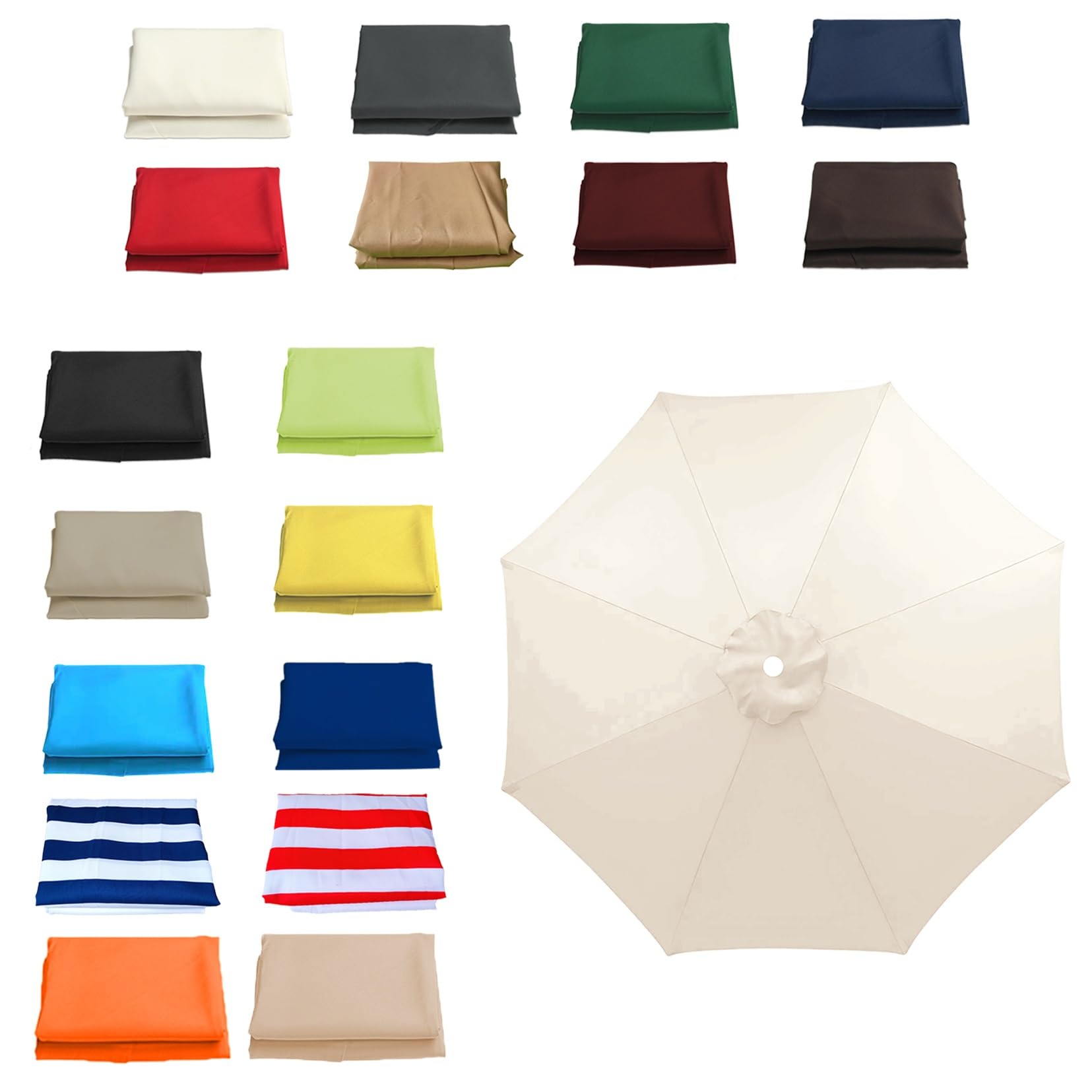 Pink Palm Patio Umbrella Replacement Canopy Top 11.5FT 9.8FT 8.8FT 8.2FT Parasol Canopy Cover for Outdoor Backyard Pool Umbrellas Cantilever Parasol Replacement Cover(Beige,8 RIBS/350CM(11.5FT))
