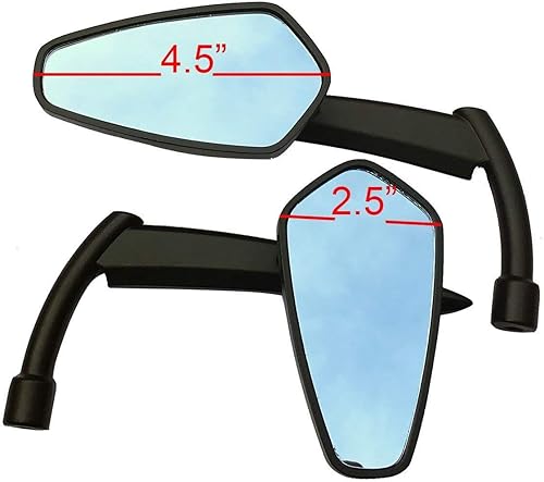 Miniatura 3 de 1Pair Black Blade Sickle Grim Reaper Scythe Motorcycle Mirrors Compatible for 2018 Kawasaki Z900 ZR900