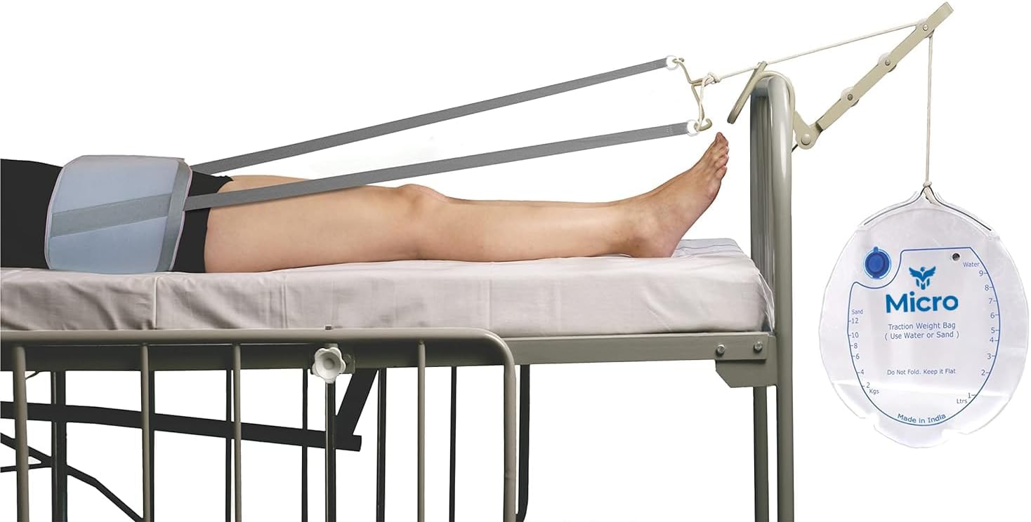 MICRO Meditex Pelvic Traction Belt for Vertebral fractures, Sciatica, Chronic low back pain, Prolapsed intervebral disc (M)