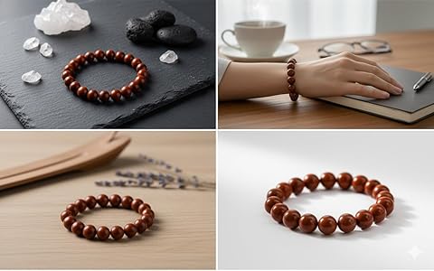 Amazon.com: Natural Red Jasper Bracelet 8mm AAA | Healing Crystal
