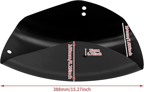 Miniatura 3 de HDBUBALUS Guardabarros trasero para motocicleta de 7 pulgadas, guardabarros plano corto compatible con Harley Sportster Iron 883 1200 72 negro