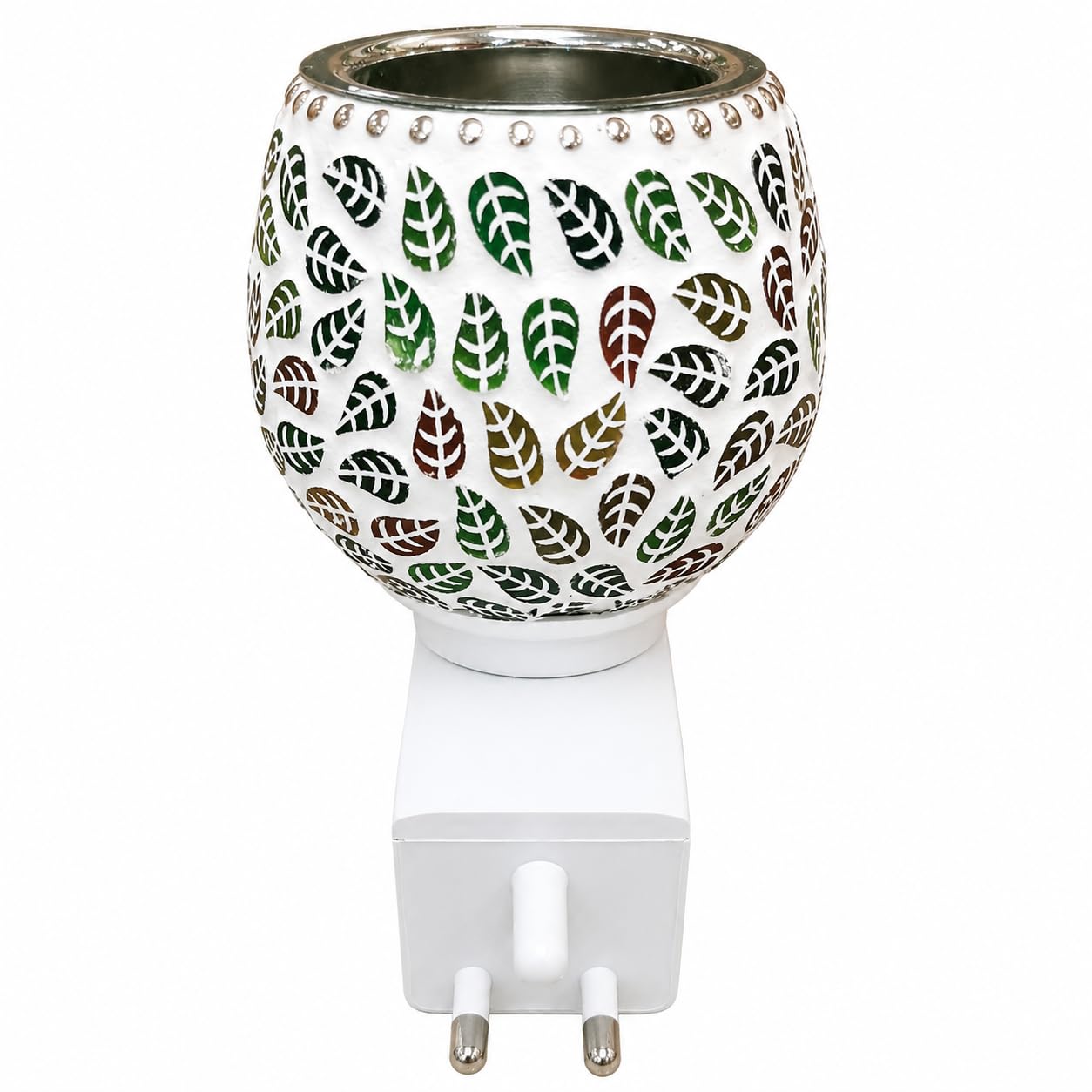 Electric Kapoor Dhani Night Lamp Pooja Stand with Mosaic Leaf Design | Plug-In Electric, Home & Office Decor, Mosaic Leaf Pattern, Pooja Accessory, Night Lamp-image-31