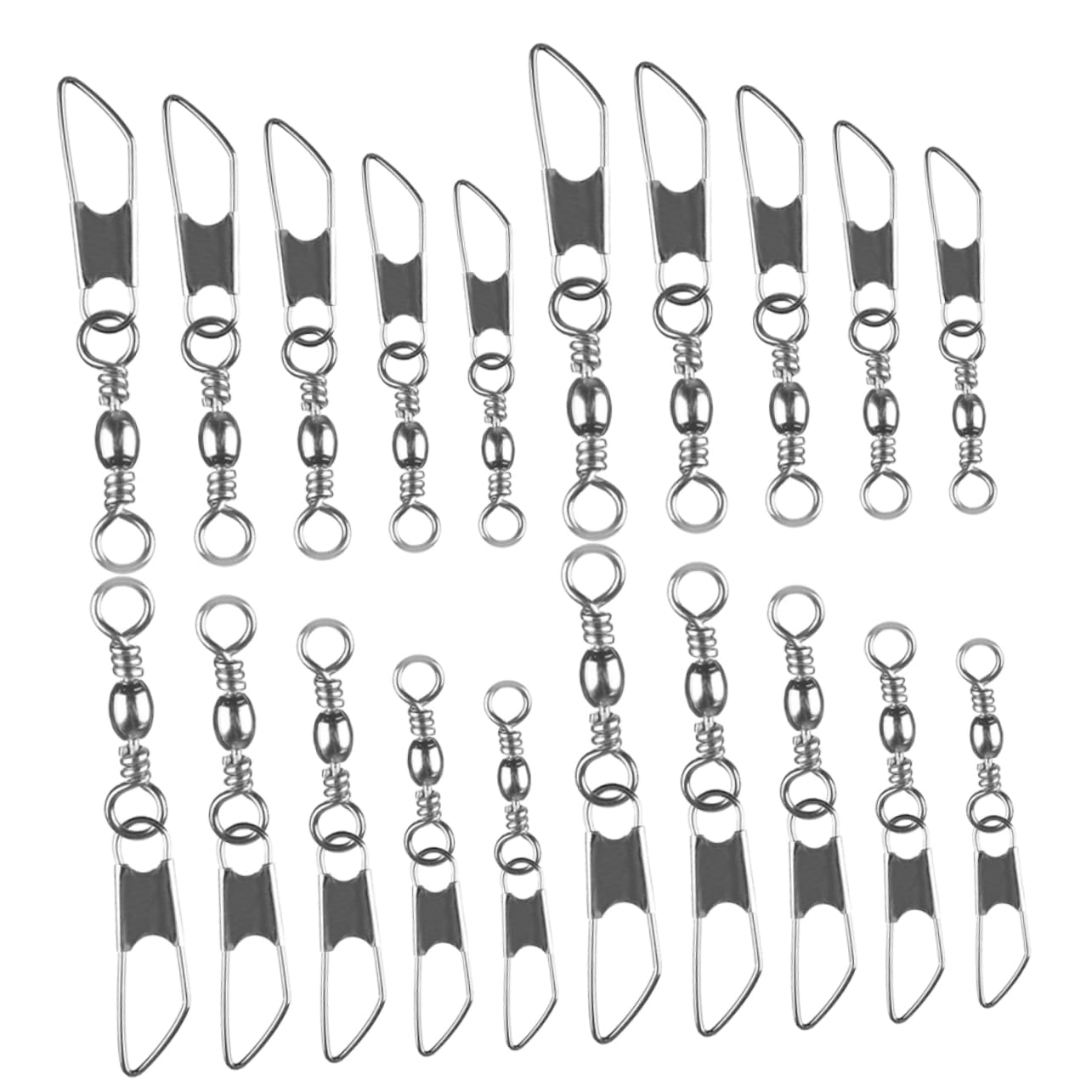 BESTonZON Ganci Girevoli con Perno per Attrezzi da Pesca Ad Anello A Otto Caratteri Ami da Pesca per Connettori da Pesca Anelli per Attrezzi da Pesca Girelle A Scatto con Cuscinetti A