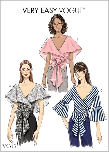 Vogue Patterns Camiseta de señoritas, 14-16-18-20-22, rojo