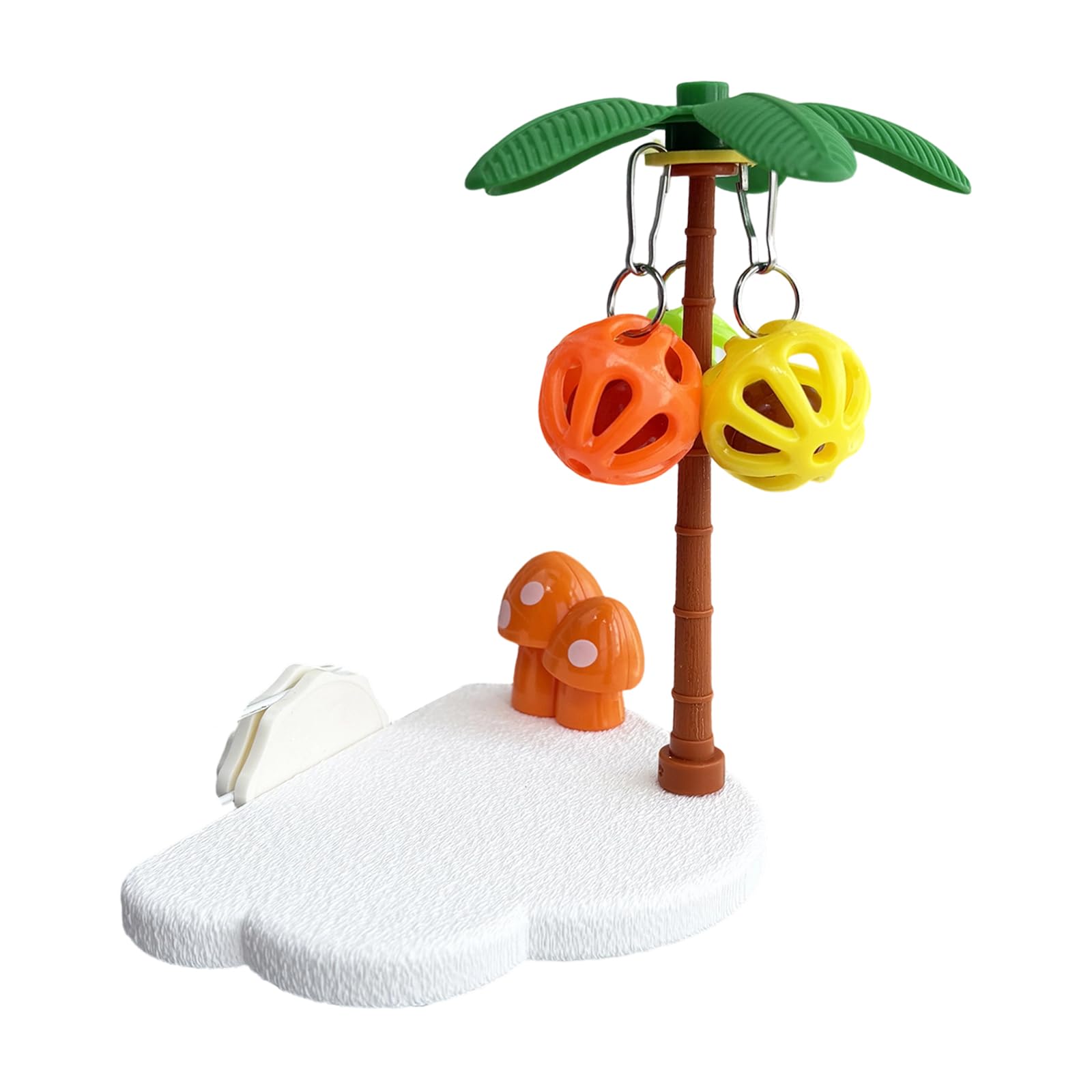 Hredyqw Parrots Chew Toy For Beak Trimming Stress Relief And Cage Enrichment Bird Chewing Ball With Tree