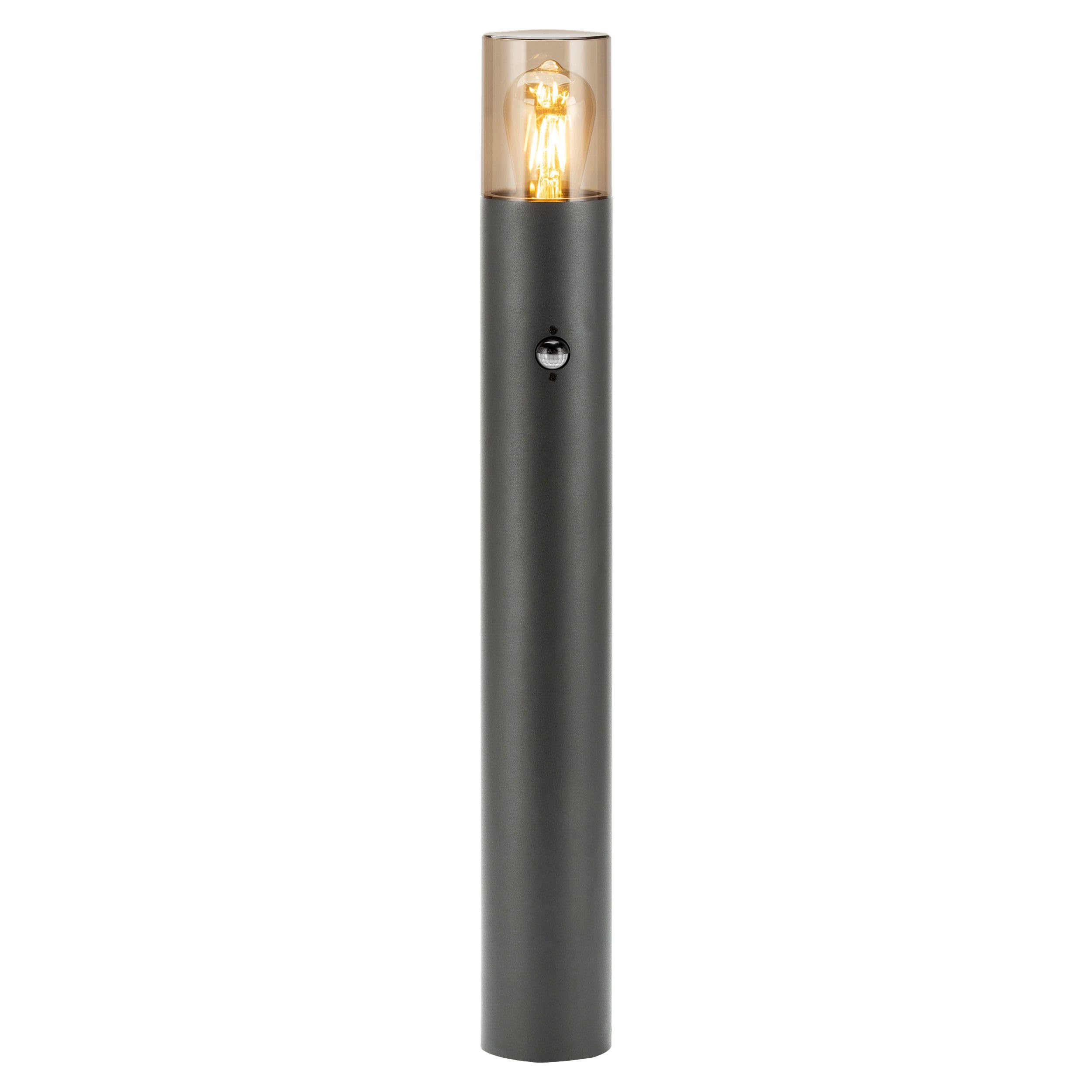 Paletto Luce da Giardino Esterno per Sentieri e Vialetti IP54 Palo Lampada da Terra Esterno 50 cm Illuminazione Esterna Base E27 Lampadina non Inclusa (con sensore di movimento)