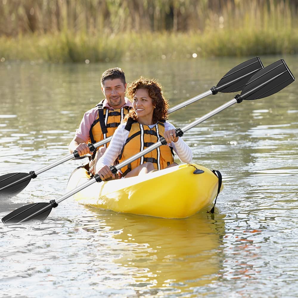 Wakects 125cm Pagaia Kayak, Pagaie Leggere in Lega di Alluminio per Adulti, Design Smontabile per Facile Conservazione e Trasporto