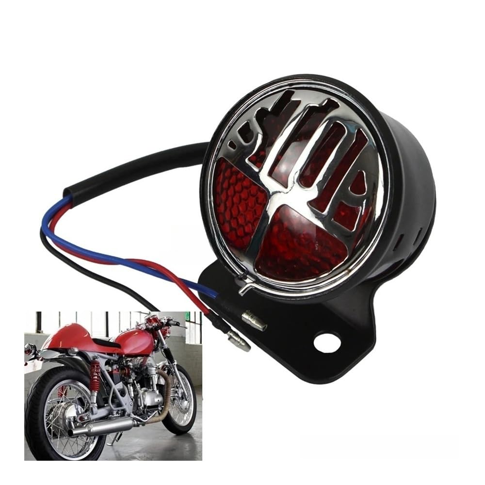 DAGMARA Freno Luce Stop Moto Fanale Posteriore A LED per Motocicletta, Targa, Fanale Posteriore, Luce Freno, Stop, per per Chopper per Bobber Accessori per Moto
