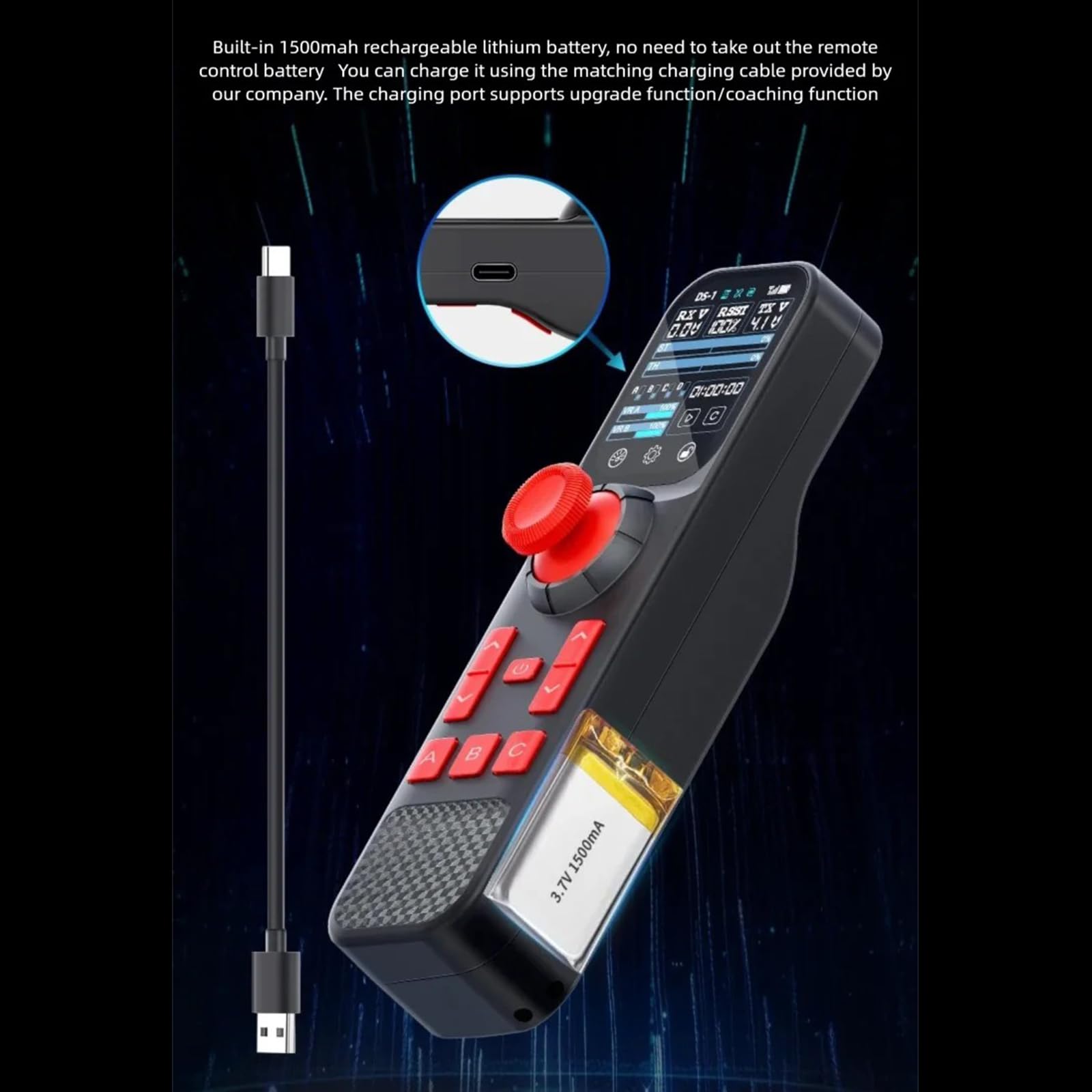 Avanzato DS800 8CH 2,4GHz radiocomando e pacchetto ricevitore F08A per modelli di ventola FHSS controllo procedurale