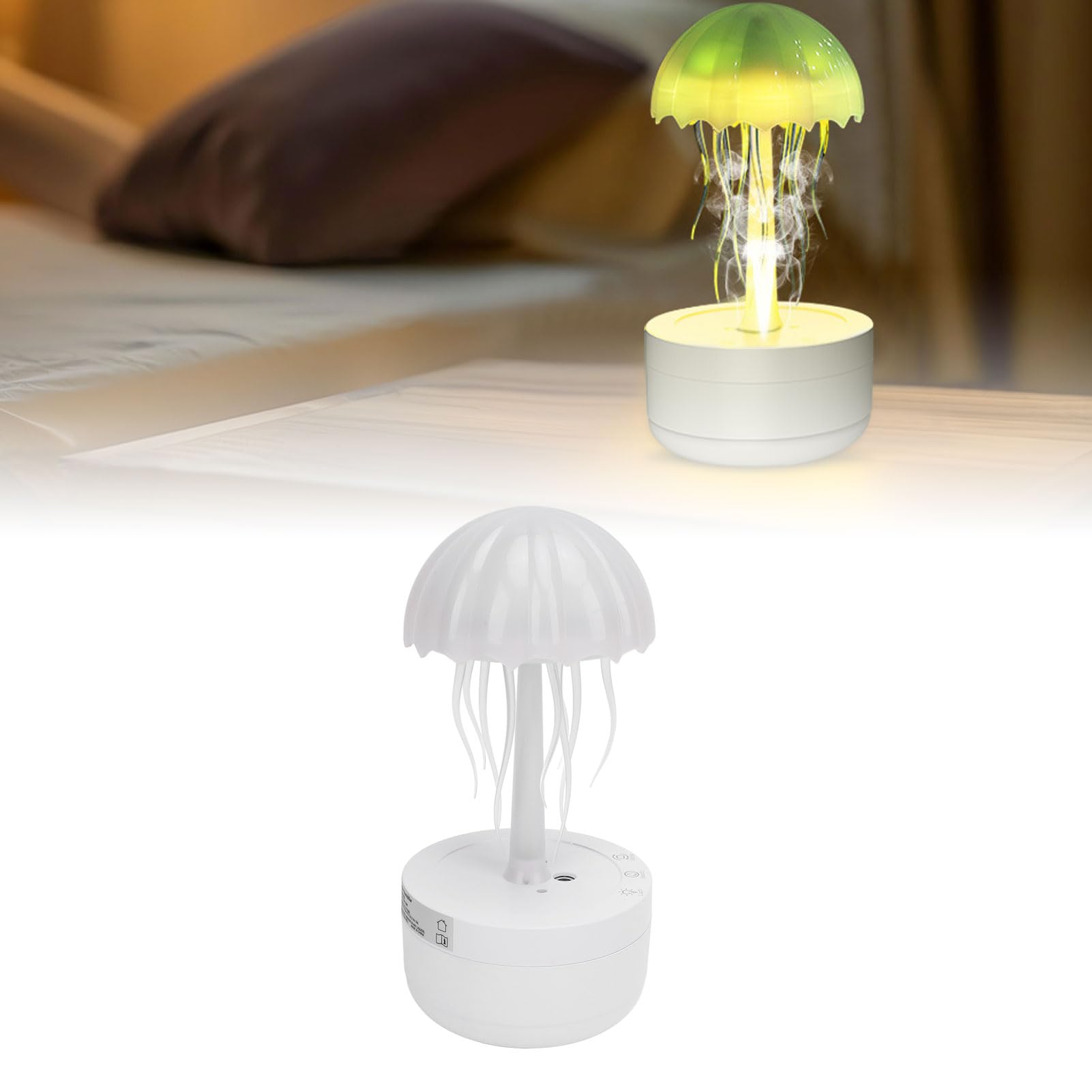 Cuifati Dance Piccolo Umidificatore, Simpatico Mini Umidificatore da 300 Ml con Luce Notturna a 7 Colori, Spegnimento Automatico Diffusore di Oli Essenziali da Scrivania per Camera da Letto, Ufficio,