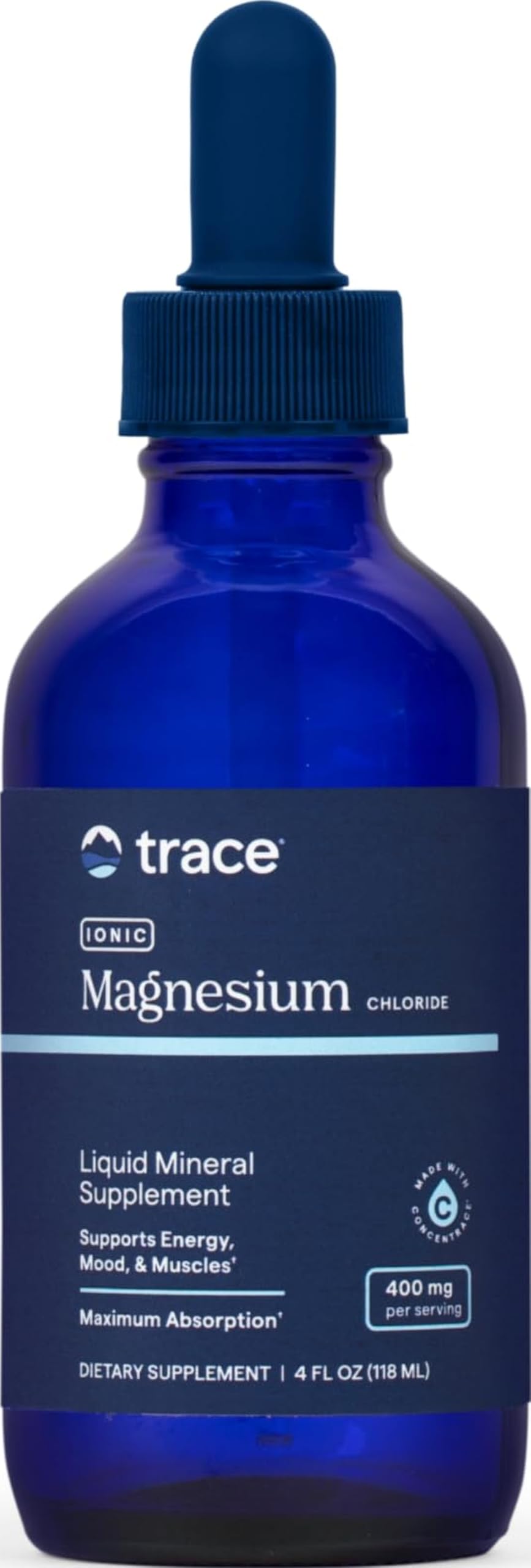 Trace Minerals Liquid Ionic Magnesium, 400 mg, 4 fl oz 4 Ounce (Pack of 1)