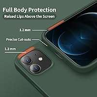 Vista 4 de Cordking Designed for iPhone 12 Case, Designed for iPhone 12 Pro Case, Silicone Shockproof Phone Case with [Soft Anti-Scratch Microfiber Lining] 6.1