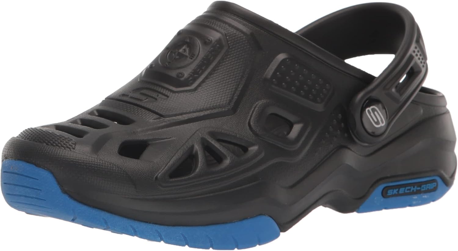 Skechers Kids Boy's Foamies Navigator Sneaker, Black/Blue, 12 Little Kid