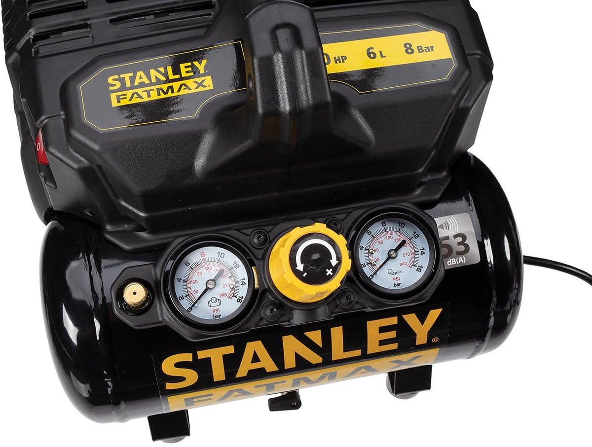 STANLEY FATMAX Kompressor Silent Air DST 101/8/6SI, 8bar, 6l Tank, 105l/min, 1PS, 59 db