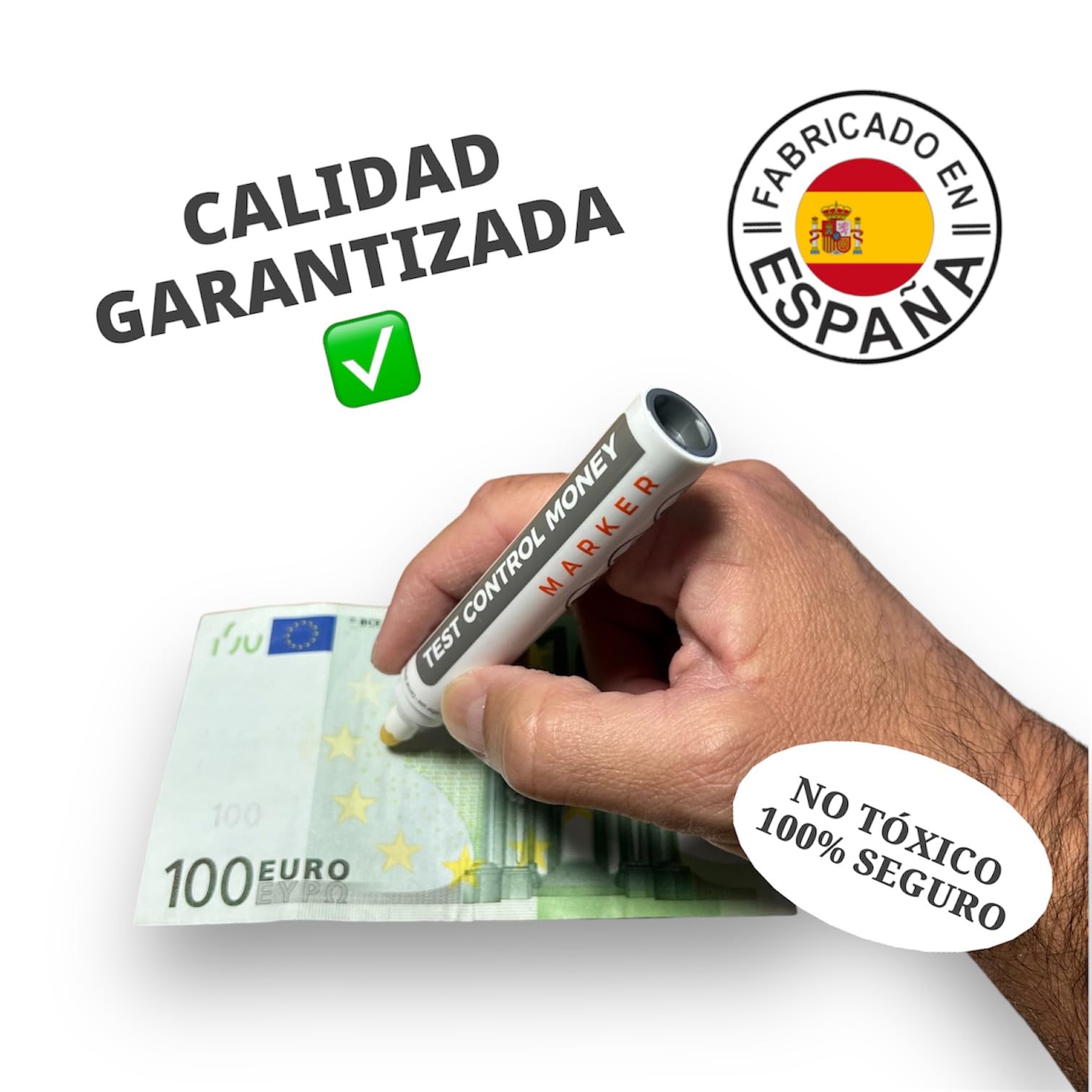Pack De 2 Rotuladores Detectores De Billetes Falsos - Funciona Con Euros, Dólares Y Más