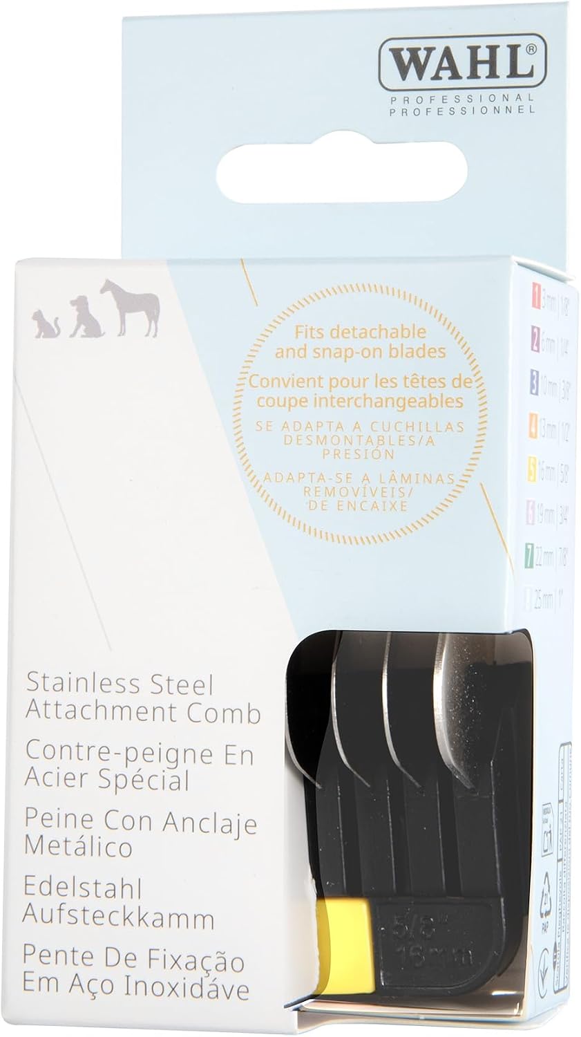 Comb #5 16mm Stainless Steel Detach Blade - Yellow