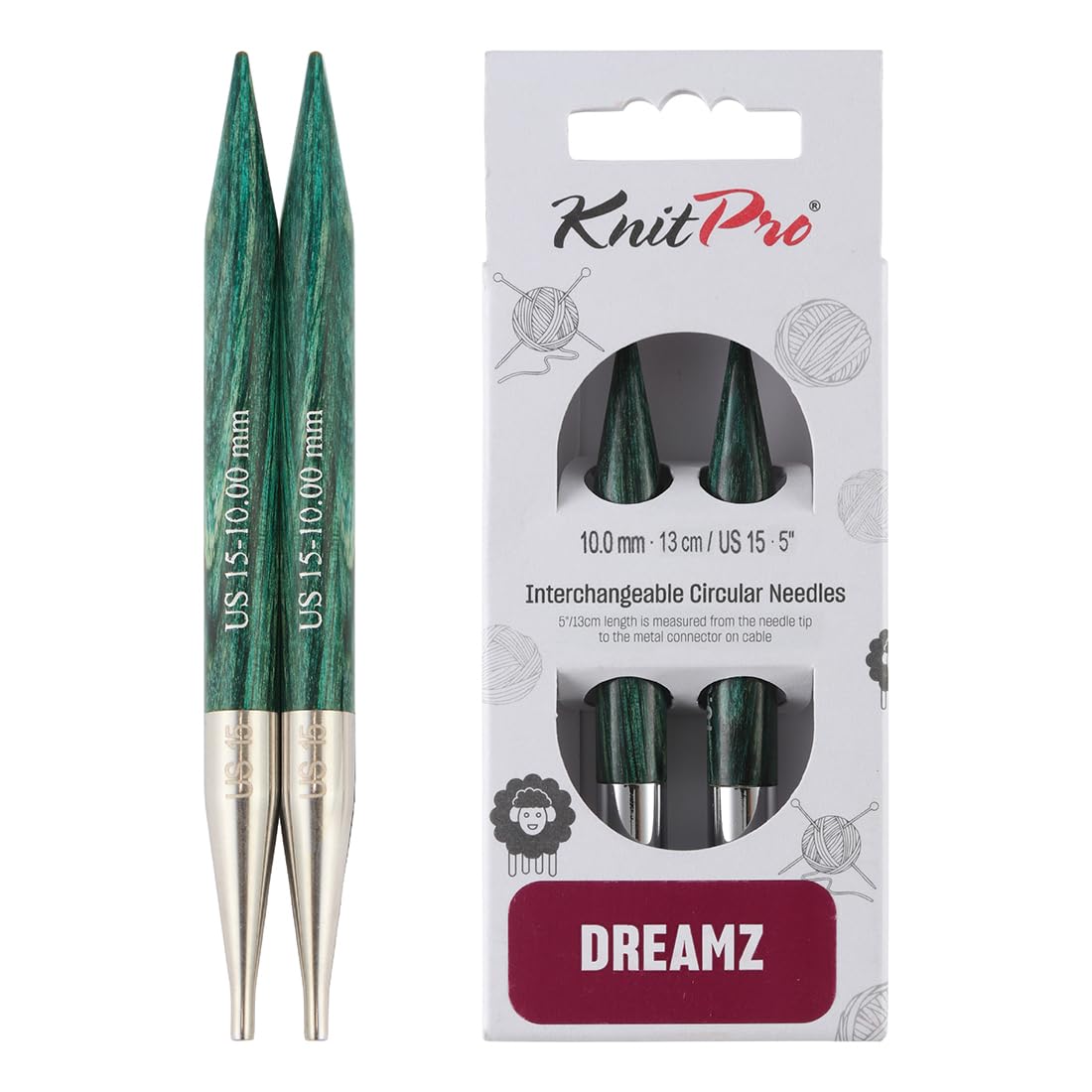 KnitPro Dreamz Interchangeable Circular Needles 5" (13cm) | Size 10.00mm