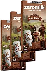 Chocolate 40% Cacau Sem Lactose Vegano Zeromilk 3x 70g