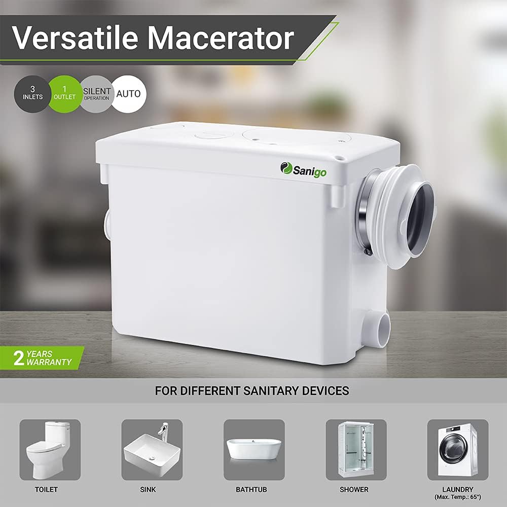 Sanigo Sani P4i Lifting System Waste Water Pump Quiet Household Pump For Hang Toilet Toilet 400 W Amazon De Diy Tools