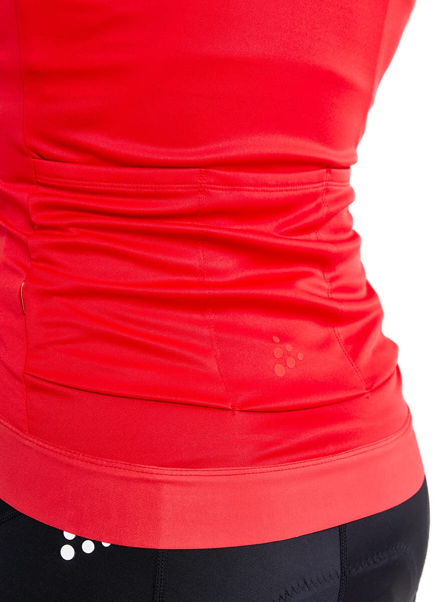 Craft Core Essence Jersey Regular Fit W Bright Red XL Maglietta da Ciclismo, Rosso Accesso, Donna