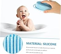 Vista 4 de Dual Sided Silicone Bath Brush for Boy Girl with Sensory Training Soft Bristles Durable Body Massaging Scrubber Gentle Exfoliating Wash Brush for
