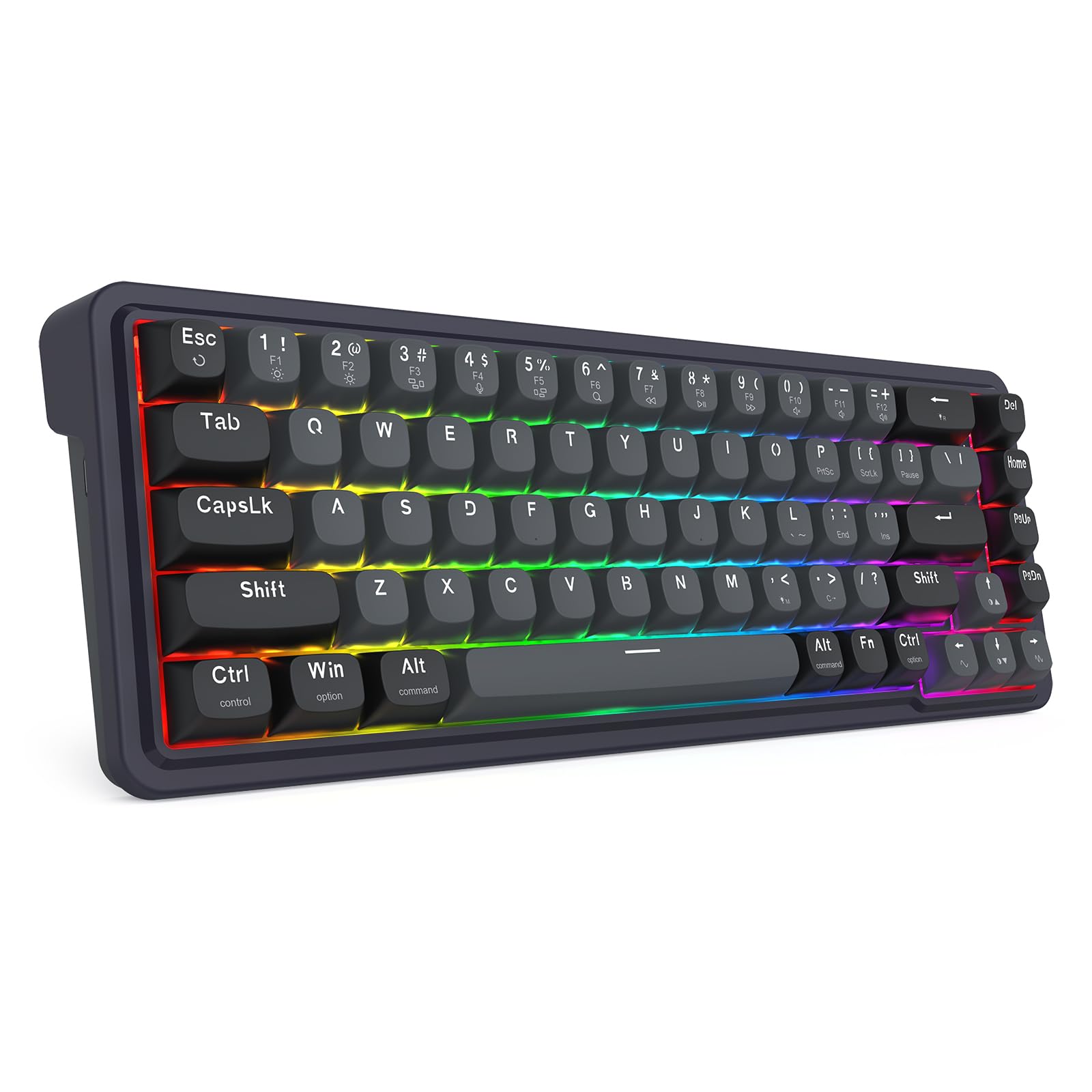 Redragon K709 HE Rapid Trigger Gaming Keyboard, 8K Wired Mechanical Keyboard w/Next-Gen UltraMag 100% POM Silky Magnetic Switch, Dual-Module Floating Patent Structure Design, 5-Layer Noise Dampener UltraMag Magnetic Switch Serene Gray